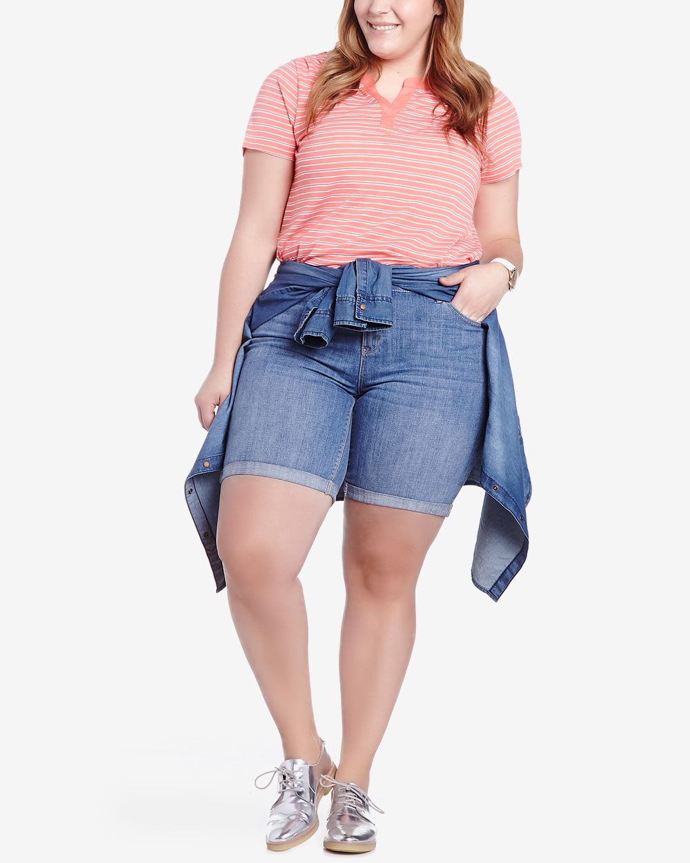 Plus Size Bermuda Jean Shorts Plus Sizes Reitmans