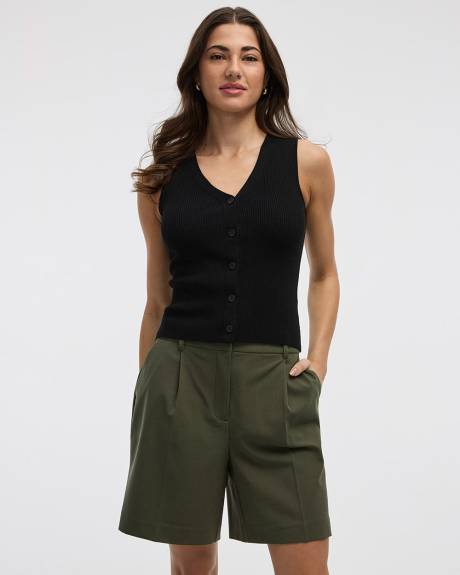 V-Neck Ribbed Vest