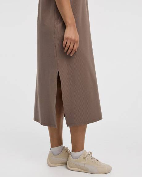 Robe midi texturée sans manches - Hyba