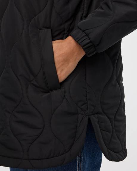 Quilted Jacket with Removable Hood