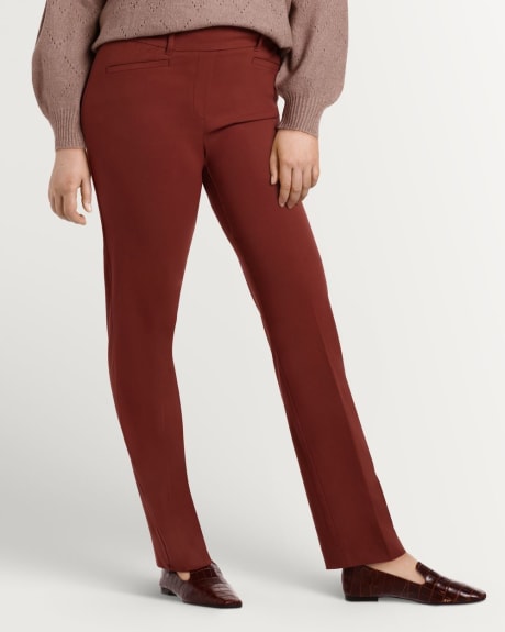High Rise Textured Straight Leg Pant The Iconic