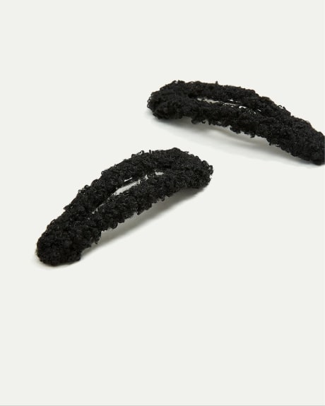 Sherpa Hair Clips - Set of 2