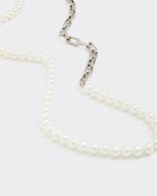 Long Half-Pearl Necklace