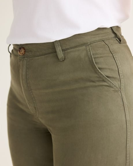 Pantalon cargo à jambe droite et taille haute - Long