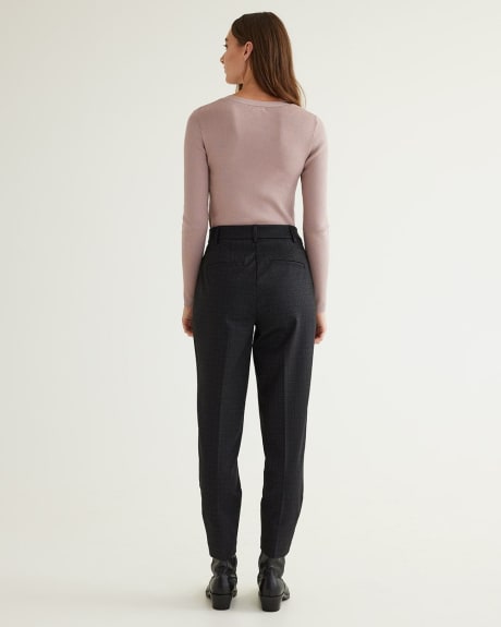 Tapered-Leg Super High-Rise Pants, Houndstooth, The Modern Stretch - Tall