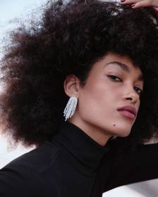 Chandelier Earrings with Rhinestones