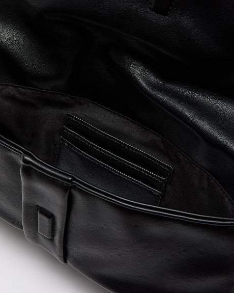 Faux Leather Clutch with Knot