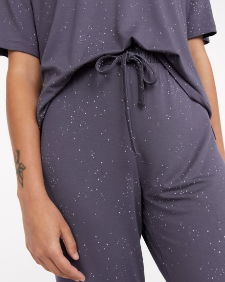 Cropped Pyjama Pant with Straight Leg, R Line