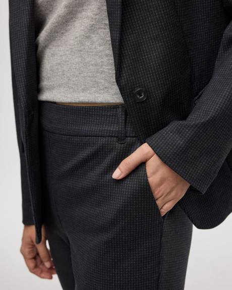 Pantalon pied-de-poule à taille haute et jambe droite - Le Stretch Moderne (MD) - Petite