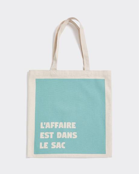 Canvas Cotton Tote Bag with Quote