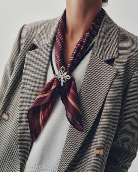 Foulard carré à rayures