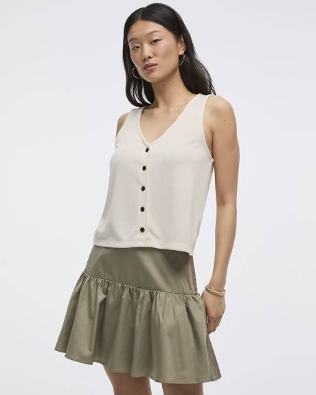 Mini Skirt with Ruffled Hem