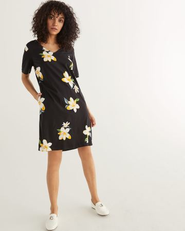 Floral Print Dress with Pockets