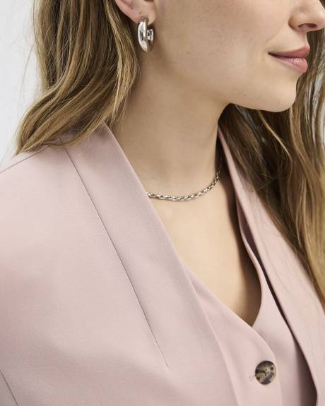 Collarless Open Blazer - The Timeless