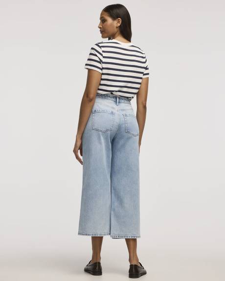 Wide-Leg High-Rise Cropped Jean - Petite