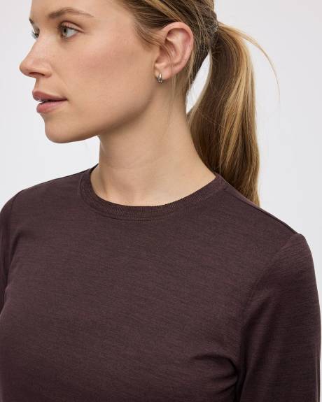 T-shirt à col rond et manches longues - DRY-LUX (MD) Hyba Essentiels