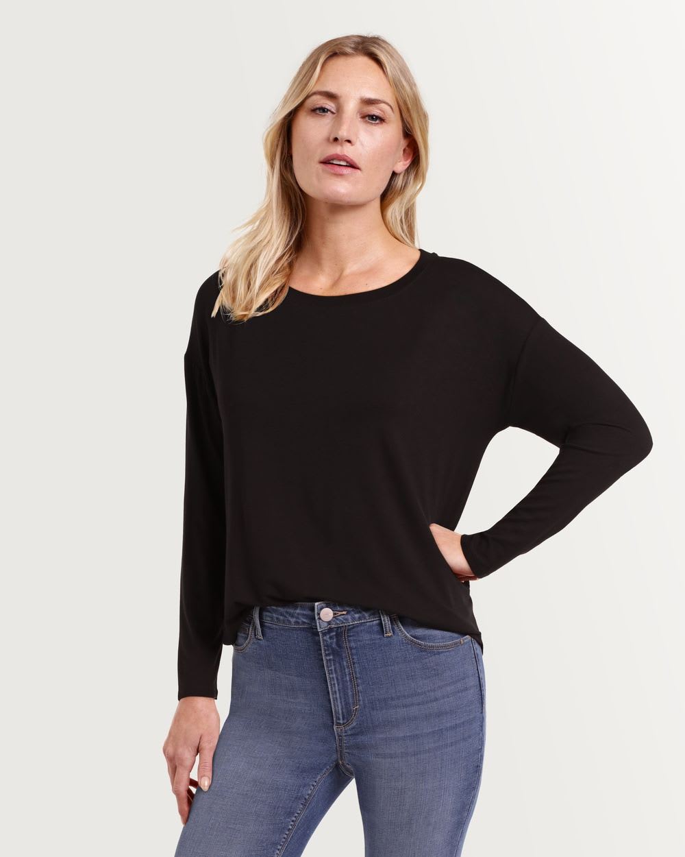 Boat Neck Long Sleeve Tee R Essentials