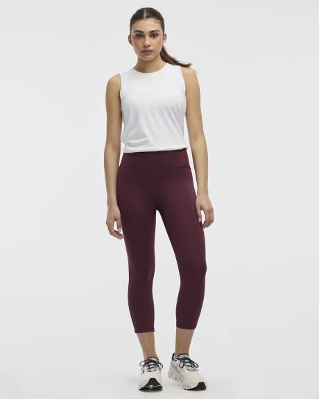 High-Rise Pulse Capri Legging with Compression Waistband - Hyba