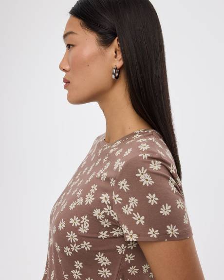 T-shirt &agrave; col rond - R Essentiels