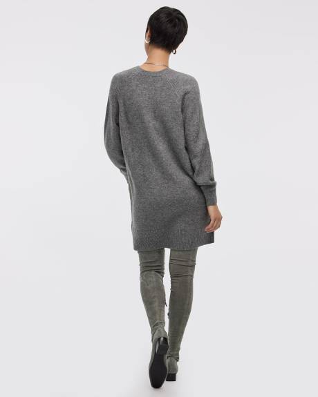 PlushSoft Long-Sleeve Crew-Neck Dress
