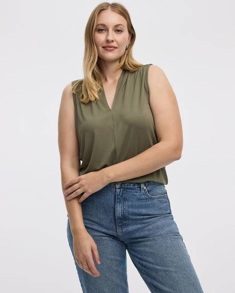 Sleeveless V-Neck Top