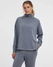 Long-Sleeve Mock-Neck Pullover - Hyba