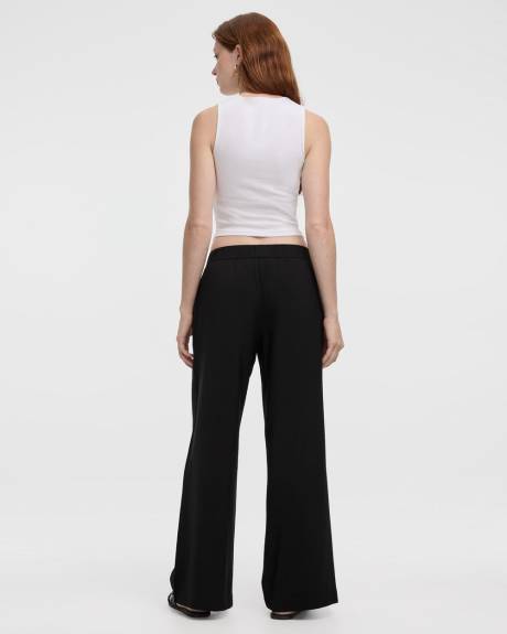 Wide-Leg High-Rise Pull-On Pant - Petite