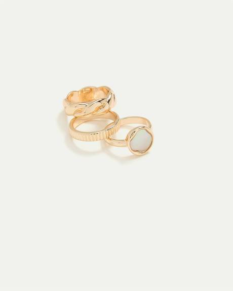 Rings with Mother-of-Pearl - Set of 3