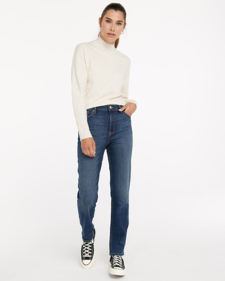 High-Rise Medium Wash Jean with Slim Leg, The Vintage - Petite
