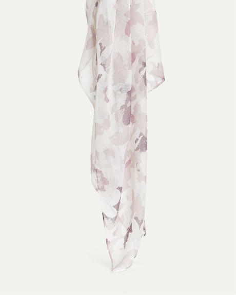 Scarf with Abstract Floral Print