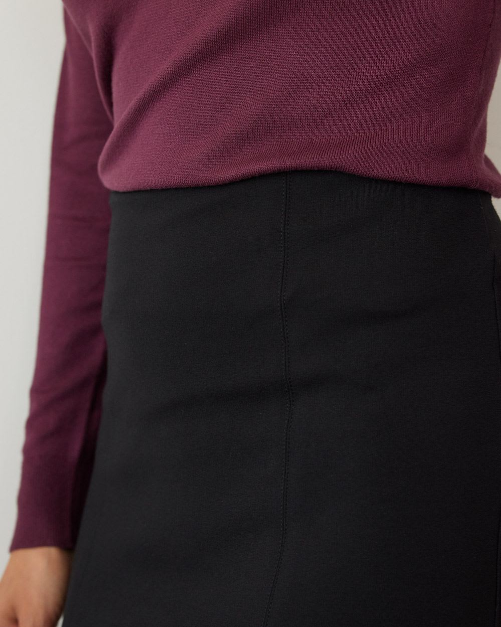 Midi Pencil Skirt with Front Slit, The Modern Stretch