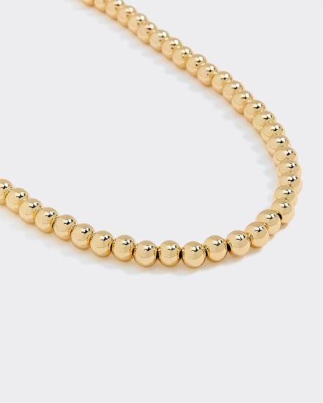 Collier court en acier inoxydable à billes