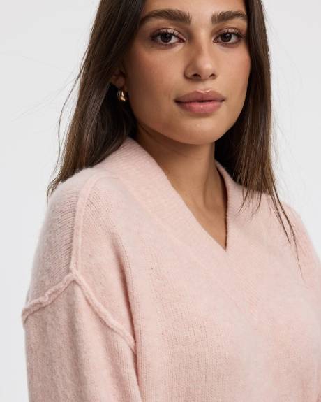 Pull &agrave; manches longues et col V