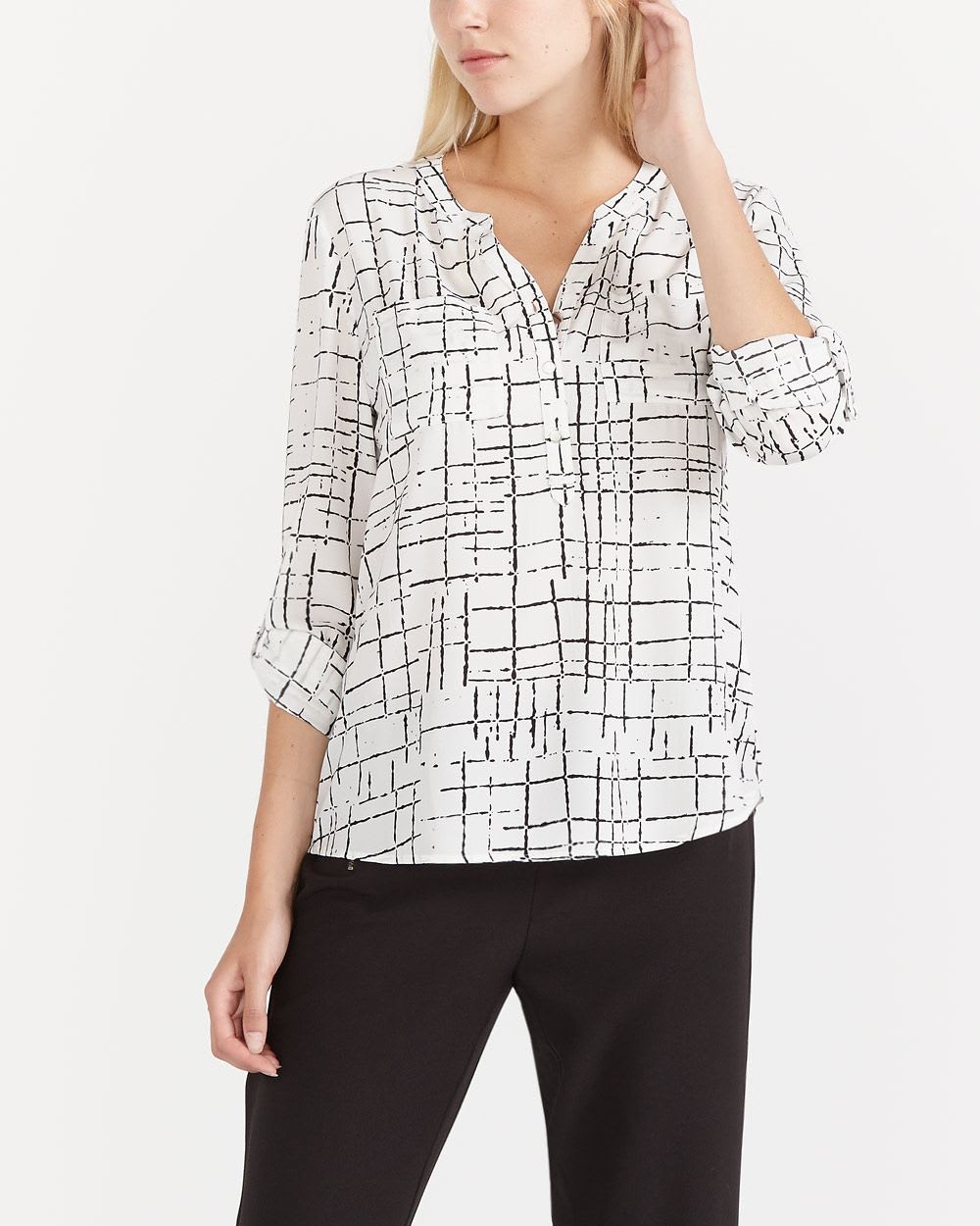Long Sleeve Printed Blouse Women Reitmans