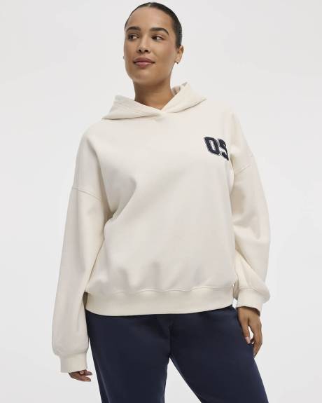 Pull imprimé graphique à capuchon en molleton - Hyba