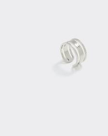 Stainless Steel Textured Open Ring