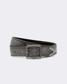 Ceinture en faux cuir avec strass
