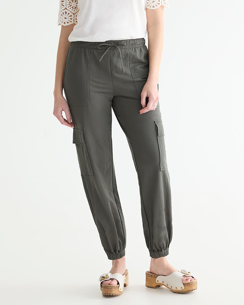 High-Rise Piqu&eacute; Jogger Pant - Tall