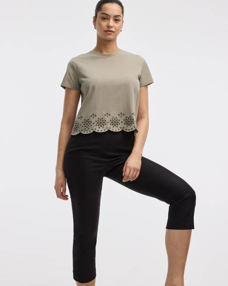 Pantalon capri à jambe étroite et taille haute - L'Iconique (MD)