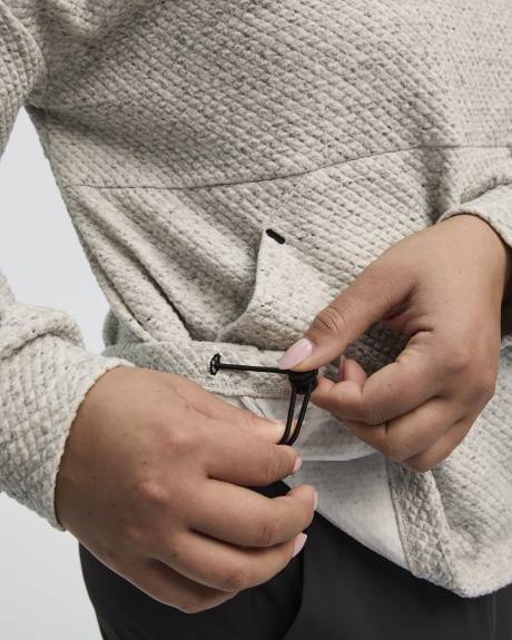 Pull textur&eacute; &agrave; demi-zip - Hyba