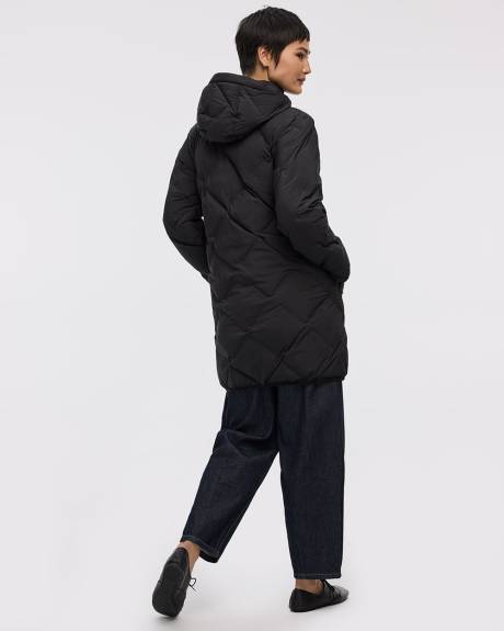 Long Hooded Puffer Jacket