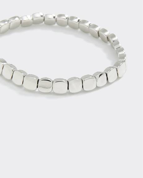 Bracelet à billes carrées