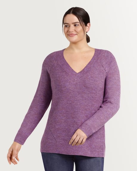 Knitted V Neck Pullover
