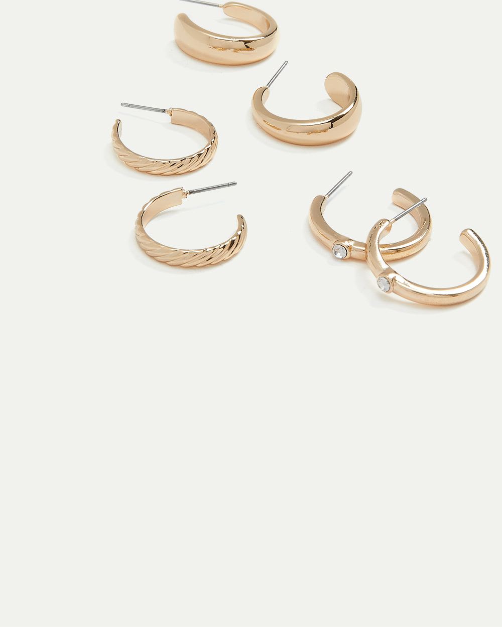 Golden Hoop Earrings - Set of 3 | Reitmans