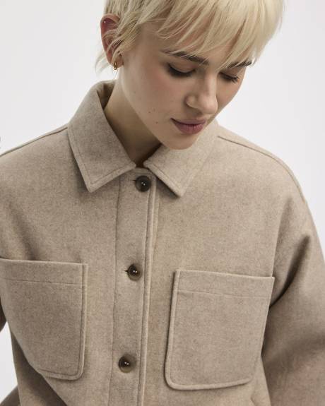 Long Shacket with Pockets