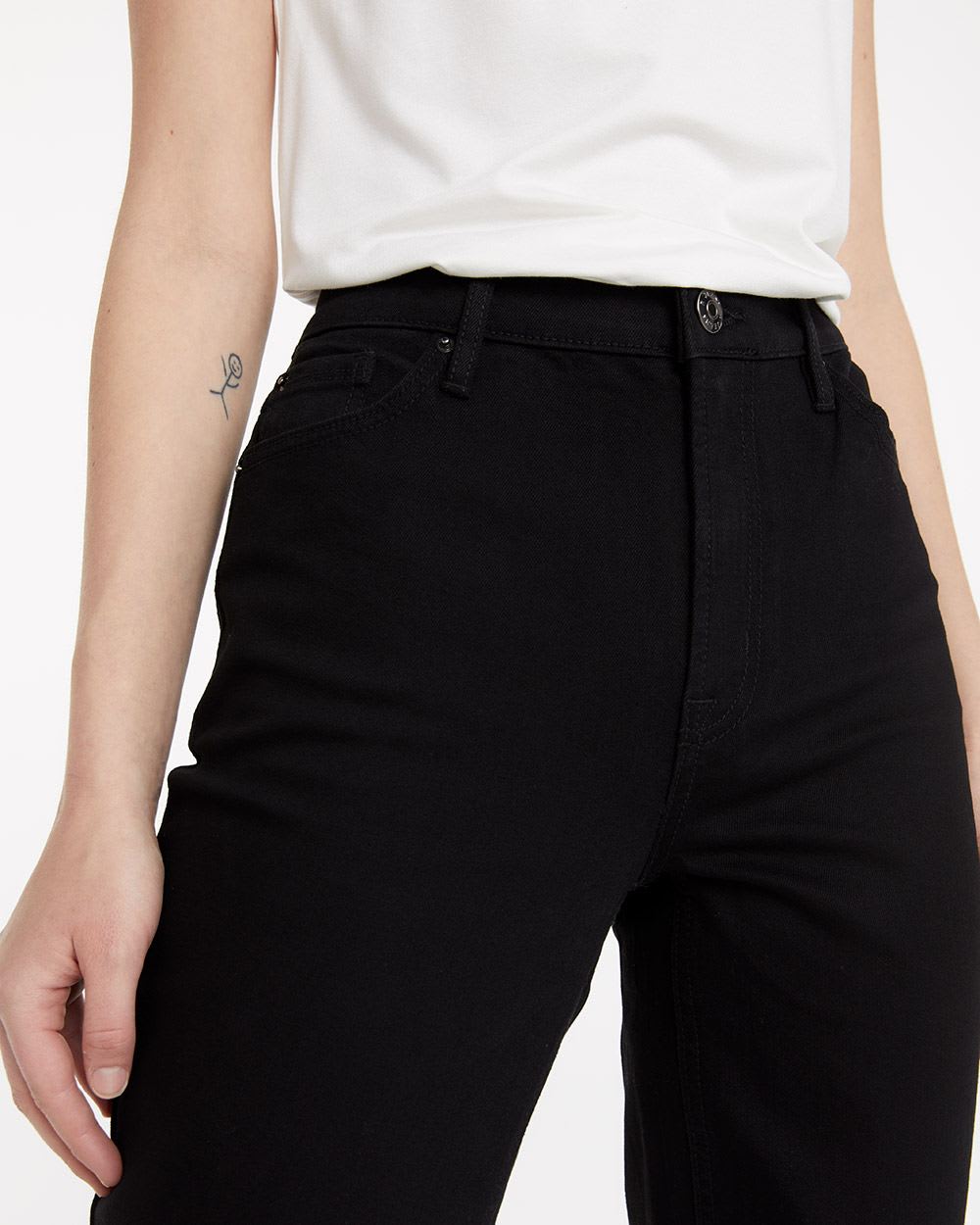 High-Rise Black Jean with Slim Leg, The Vintage - Petite