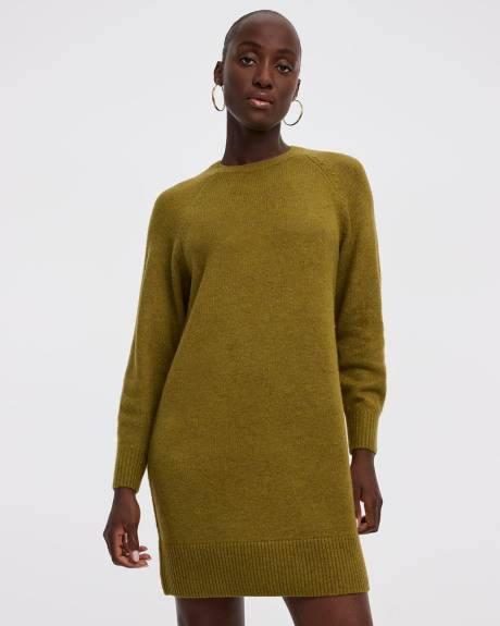 Robe DouceMaille à manches longues et col rond