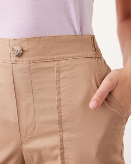 Pantalon jogger en popeline avec poches cargo - Petite
