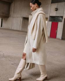 Manteau long à deux boutons