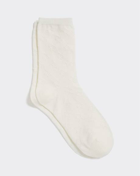 Bas classiques avec étoiles texturées